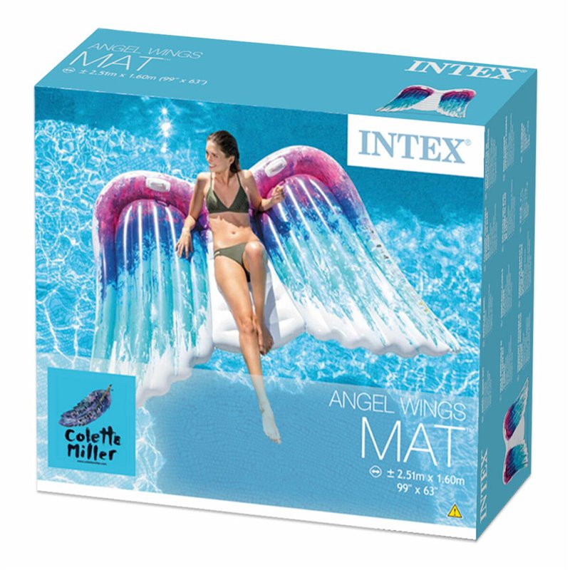 Image secondaire de Matelas Gonflable Intex Colette Miller Avec des poignées Ailes d'ange 251 x 160 cm (4 Unités)