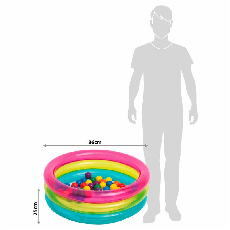 Image secondaire de Piscine à balles Intex 86 x 25 x 86 cm (3 Unités)