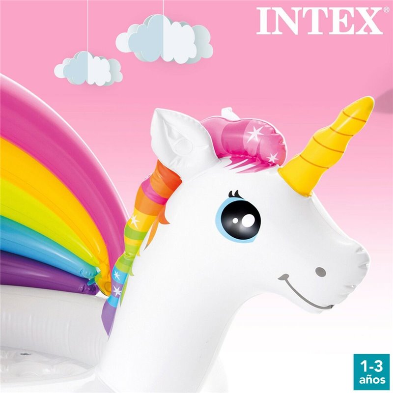 Image secondaire de Pataugeoire gonflable pour enfants Intex Licorne Auvent 45 L 102 x 69 x 127 cm (6 Unités)