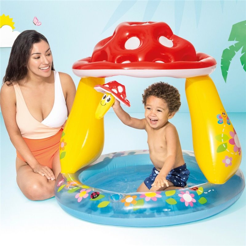 Image secondaire de Pataugeoire gonflable pour enfants Intex Champignons Auvent 45 L 102 x 89 x 102 cm (6 Unités)