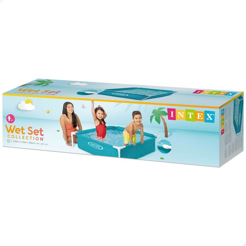 Image secondaire de Piscine pour enfants Intex Mini Frame Bleu Carré 342 L 122 x 30 x 122 cm (3 Unités)