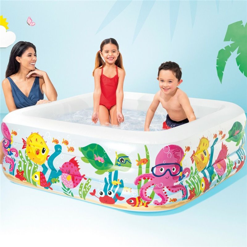 Image secondaire de Pataugeoire gonflable pour enfants Intex Verseau 340 L 159 x 50 x 159 cm (3 Unités)