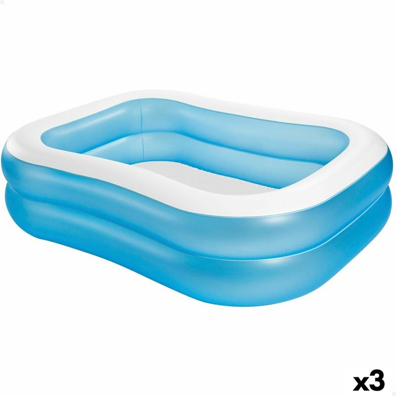 Piscine gonflable Intex Bleu Blanc Bleu/Blanc 540 L 203 x 48 x 152 cm (3 Unités)