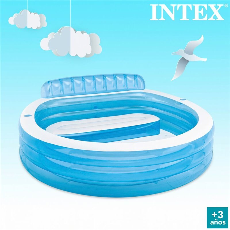 Image secondaire de Piscine gonflable Intex Fauteuil Bleu Blanc 590 L 229 x 79 x 218 cm (2 Unités)