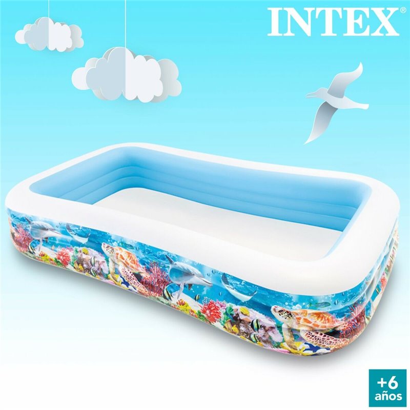 Image secondaire de Pataugeoire gonflable pour enfants Intex Tropical 1020 L 305 x 56 x 183 cm (2 Unités)