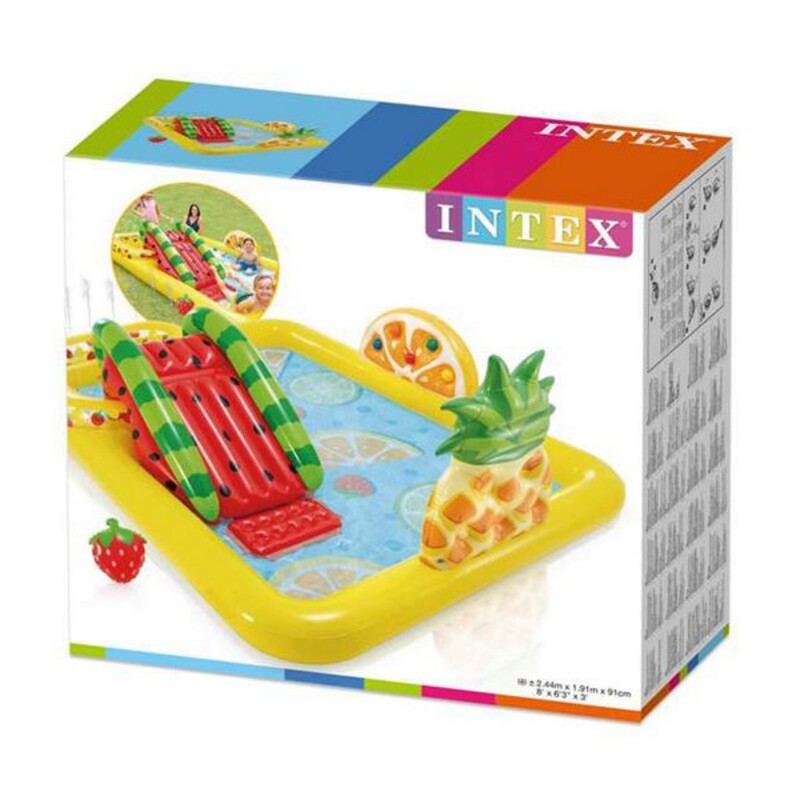 Image secondaire de Pataugeoire gonflable pour enfants Intex 57158NP Fruits 244 x 191 x 91 cm Parc de jeux