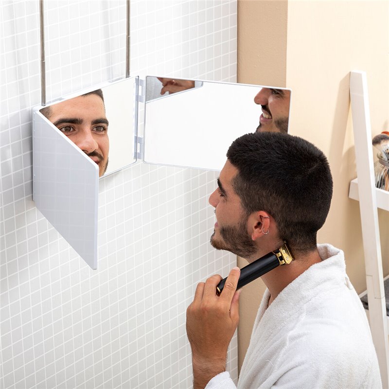 Innovagoods®Miroir de maquillage avec lumière, miroir à Vision 360º, miroir de salle de bain interrupteur à lumière Led à capteu