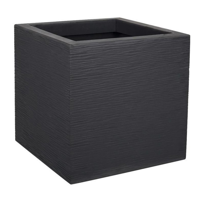 Pot EDA Rouge Anthracite Gris foncé Plastique Carré 5 cm