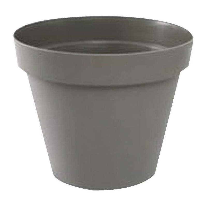 EDA Pot de fleur rond Toscane - Ø 30 x H 26 cm - 10 L - Taupe