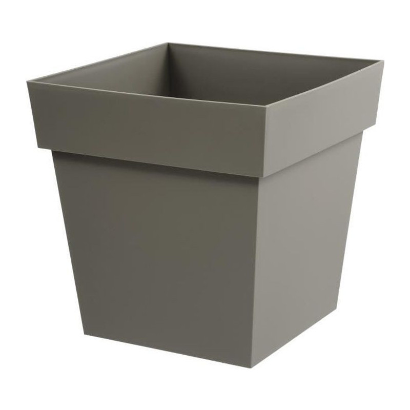 Pot EDA Tuscan Taupe polypropylène Carré 39 x 39 x 39 cm