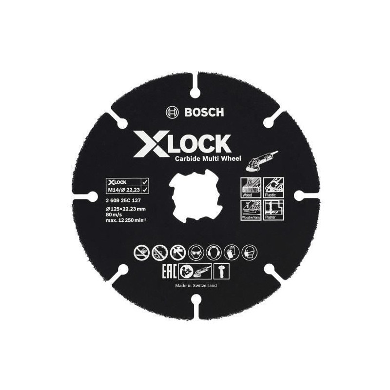 Disque de coupe Bosch X-Lock carbure Ø 125 mm