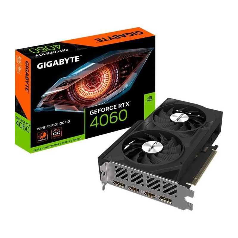 Gigabyte GeForce RTX 4060 WINDFORCE OC 8G Nvidia 8 Go GDDR6