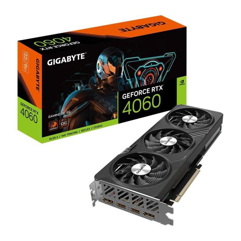 Gigabyte Gaming GeForce RTX­­ 4060 OC 8G Nvidia GeForce RTX­ 4060 8 Go GDDR6