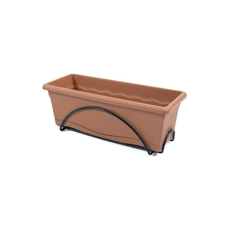 Jardinière avec support Plastiken Terre cuite polypropylène 50 x 20 cm