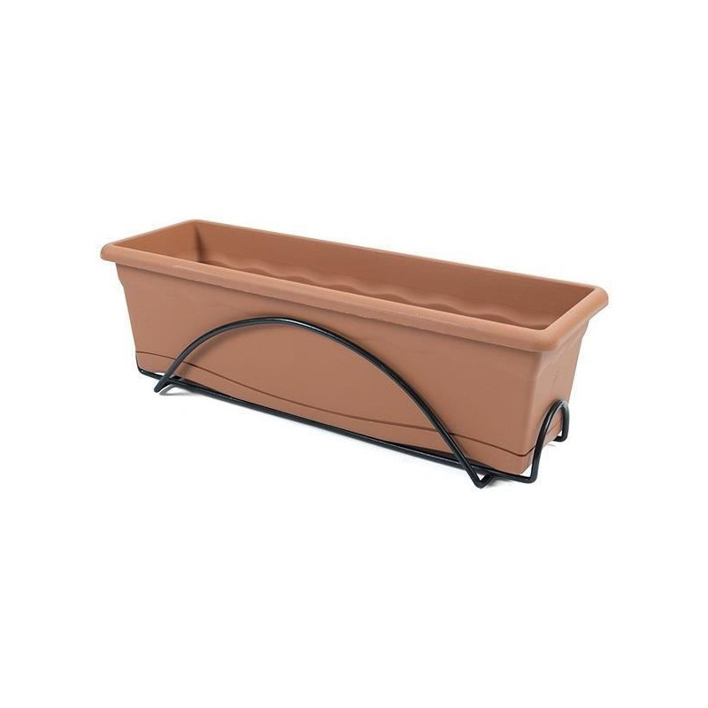 Jardinière avec support Plastiken Terre cuite polypropylène 60 x 24 cm