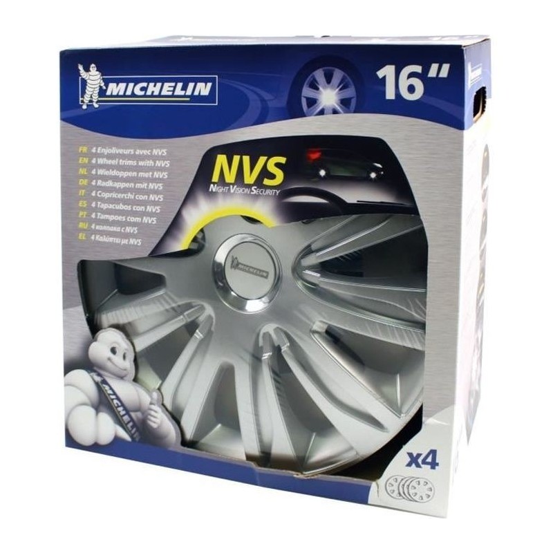 MICHELIN 4 enjoliveurs 16 Chromé NVS42