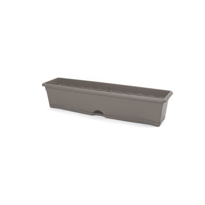 Pot Plastiken 7580 Marron Taupe Plastique Injecté Rectangulaire 80 x 20 x 18 cm