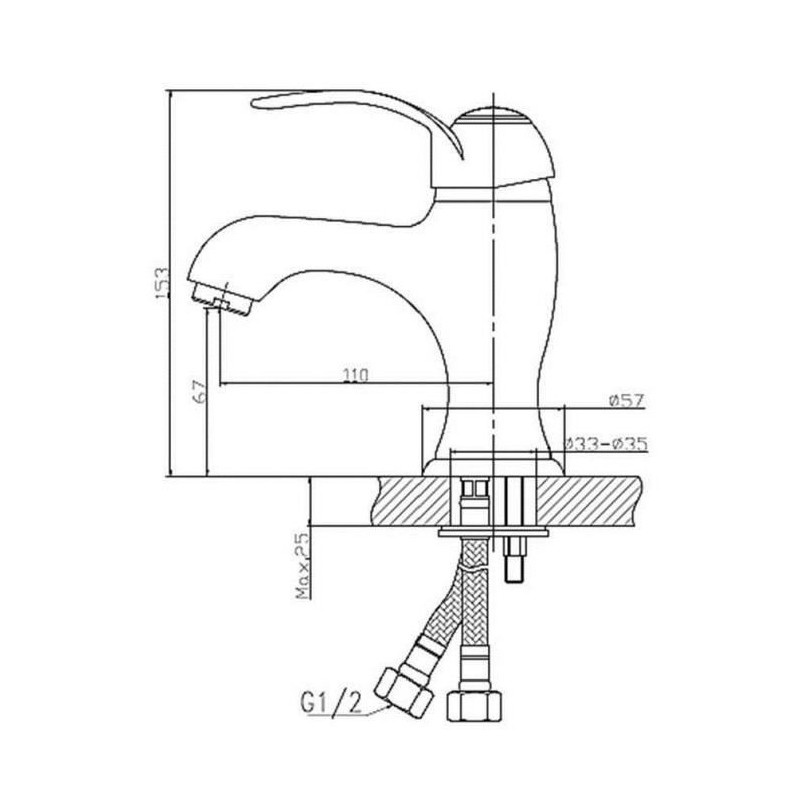 Image secondaire de Mitigeur Rousseau Glenan Métal Acier inoxydable Laiton