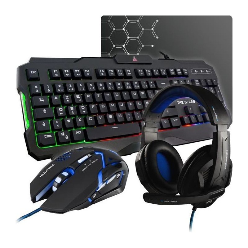 Clavier et souris The G-Lab Combo Argon Azerty