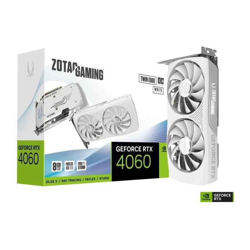 Carte Graphique Zotac GeForce RTX 4060 Twin Edge OC GeForce RTX 4060 8 GB GDDR6