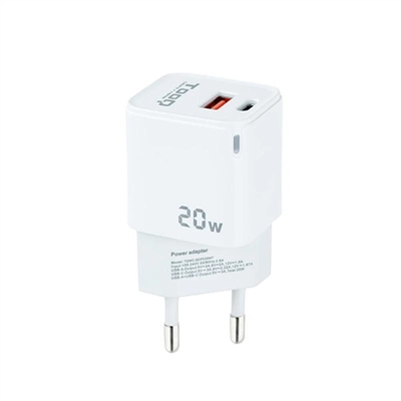 Chargeur mural TooQ TQWC-QCPD20WT Blanc 20 W (1 Unité)