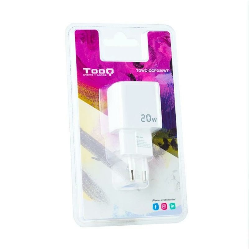 Image secondaire de Chargeur mural TooQ TQWC-QCPD20WT Blanc 20 W (1 Unité)