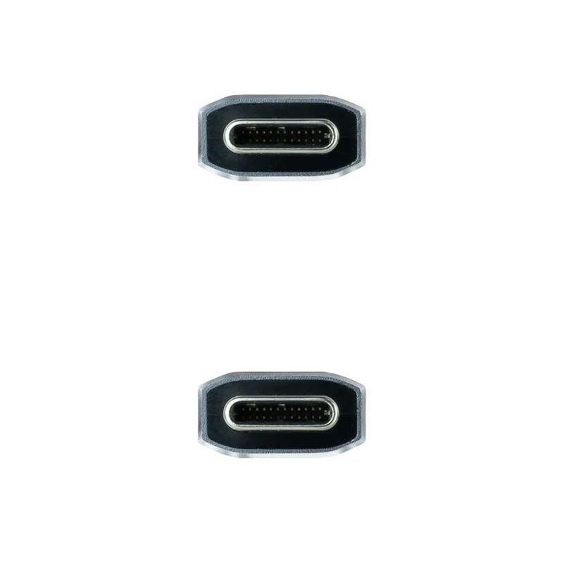 Image secondaire de NanoCâble 10.01.4101-COMB câble USB 1 m USB 3.2 Gen 2 (3.1 Gen 2) USB C Noir, Gris