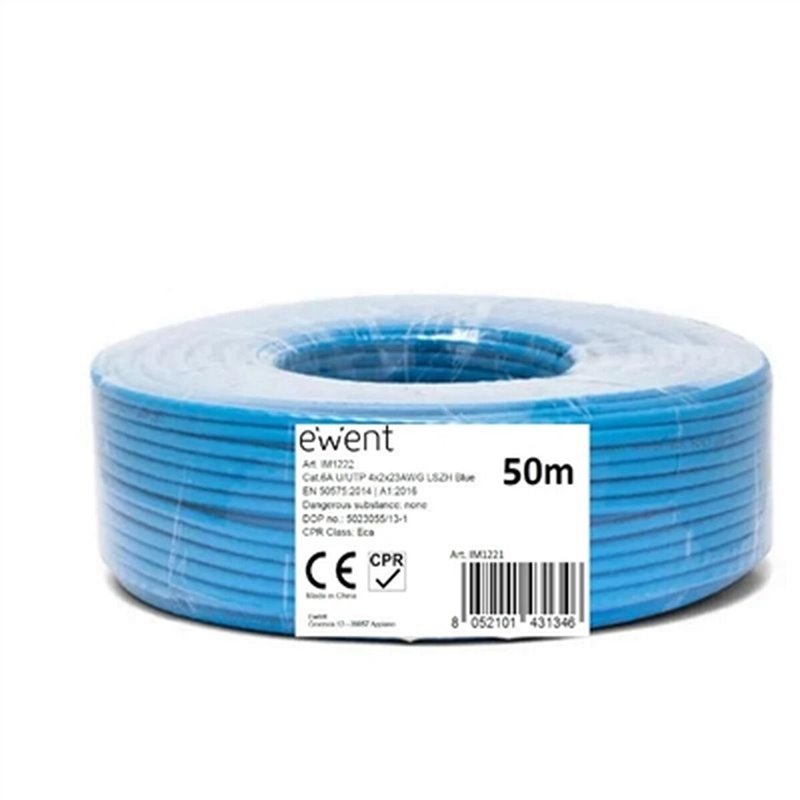 Ewent IM1222 câble de réseau Bleu 50 m Cat6a U/UTP (UTP)