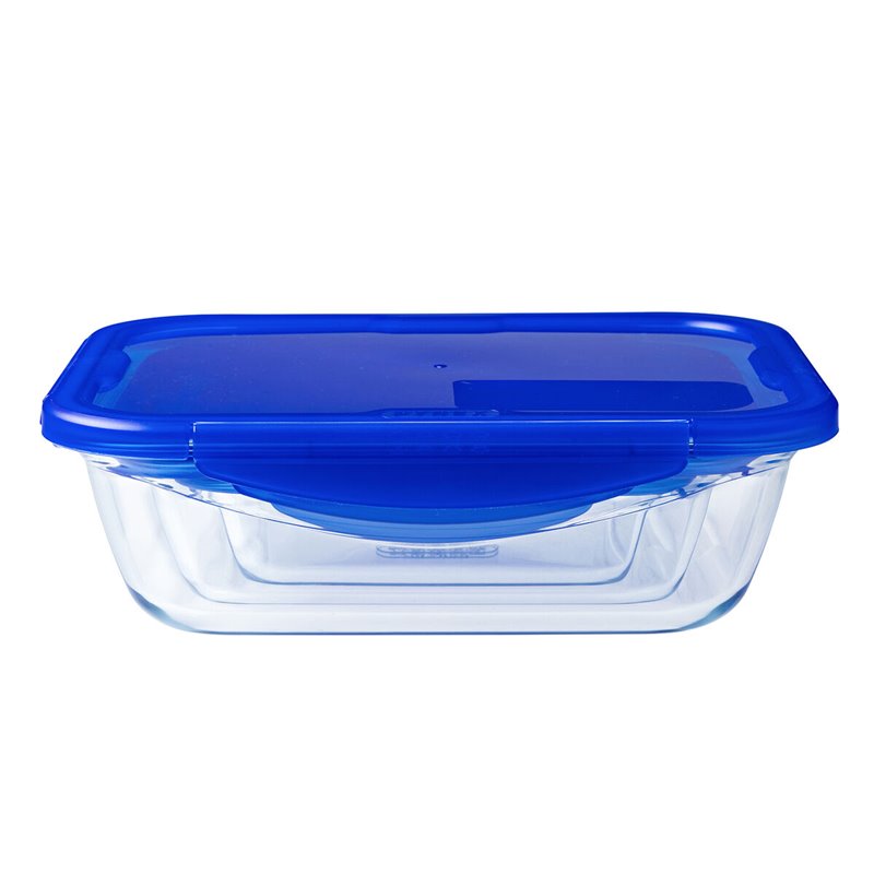 Image secondaire de Boîte à lunch hermétique Pyrex Cook & Go 20,5 x 15,5 x 6 cm Bleu 800 ml verre (6 Unités)