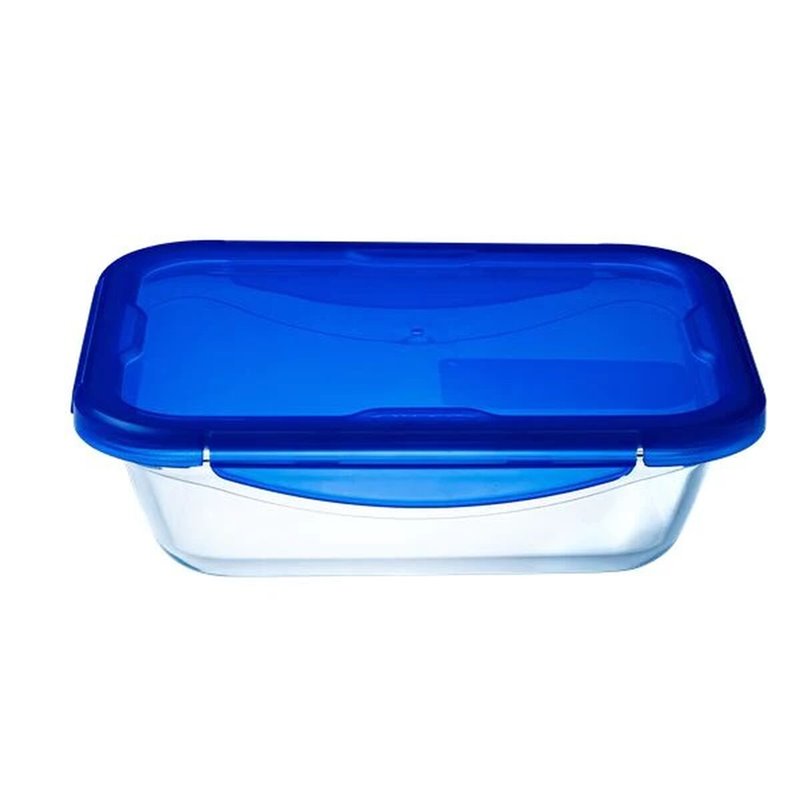 Image secondaire de Boîte à lunch hermétique Pyrex Cook&go 30 x 23 cm 3,3 L Rectangulaire Bleu verre (4 Unités)