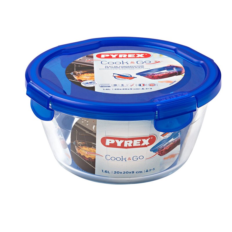 Image secondaire de Boîte à lunch hermétique Pyrex Cook&go 20 x 20 x 10,3 cm Bleu 1,6 L verre (6 Unités)