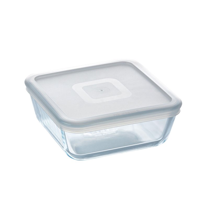 Image secondaire de Panier-Repas carré avec couvercle Pyrex Cook&freeze 850 ml 14 x 14 cm Transparent verre Silicone (6 Unités)