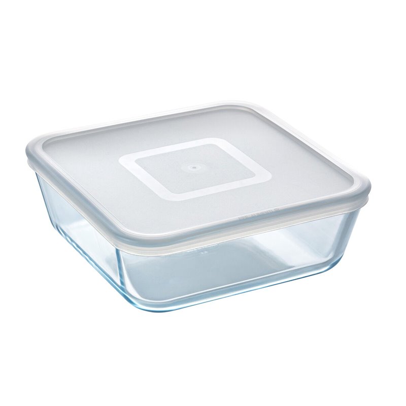 Image secondaire de Panier-Repas carré avec couvercle Pyrex Cook & Freeze 2 L 19 x 19 cm Transparent Silicone verre (4 Unités)