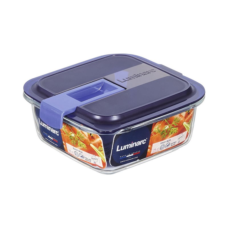 Image secondaire de Boîte à lunch hermétique Luminarc Easy Box Bleu verre (760 ml) (6 Unités)