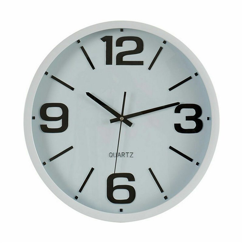 Image secondaire de Horloge Murale Blanc Noir Verre Plastique 40 x 5 x 40 cm (6 Unités)