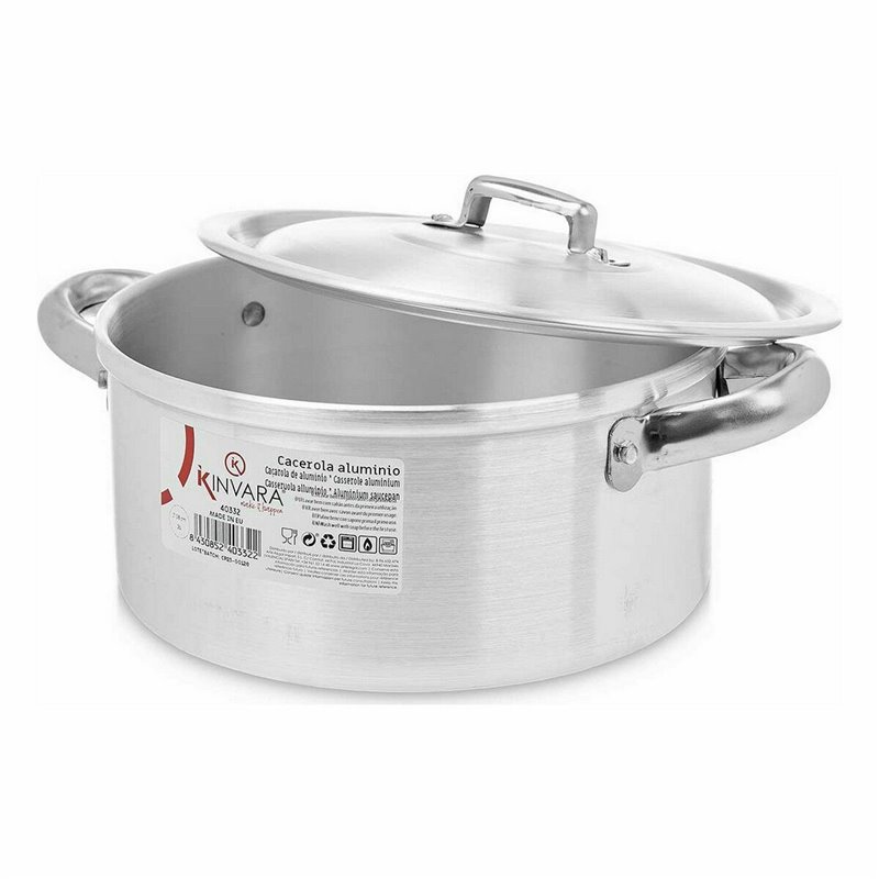 Image secondaire de Casserole avec Couvercle Argenté Aluminium (10 Unités)