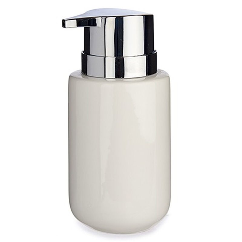 Image secondaire de Distributeur de Savon Blanc Argenté Métal Céramique 300 ml (6 Unités)