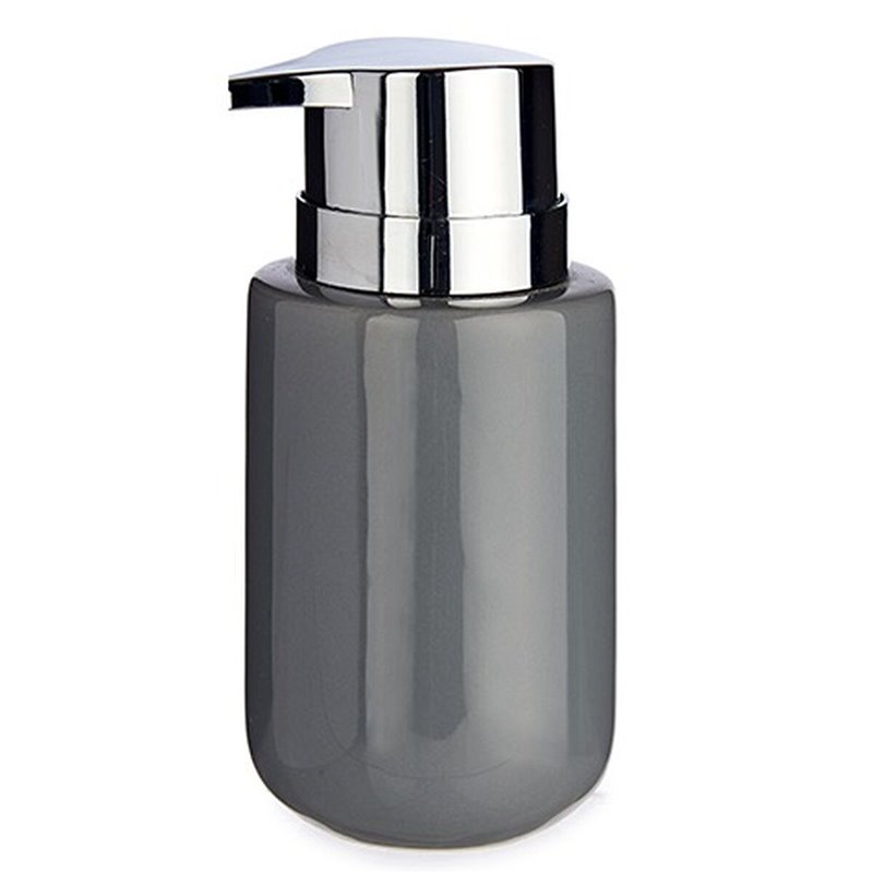 Image secondaire de Distributeur de Savon Gris Argenté Métal Céramique 350 ml (6 Unités)