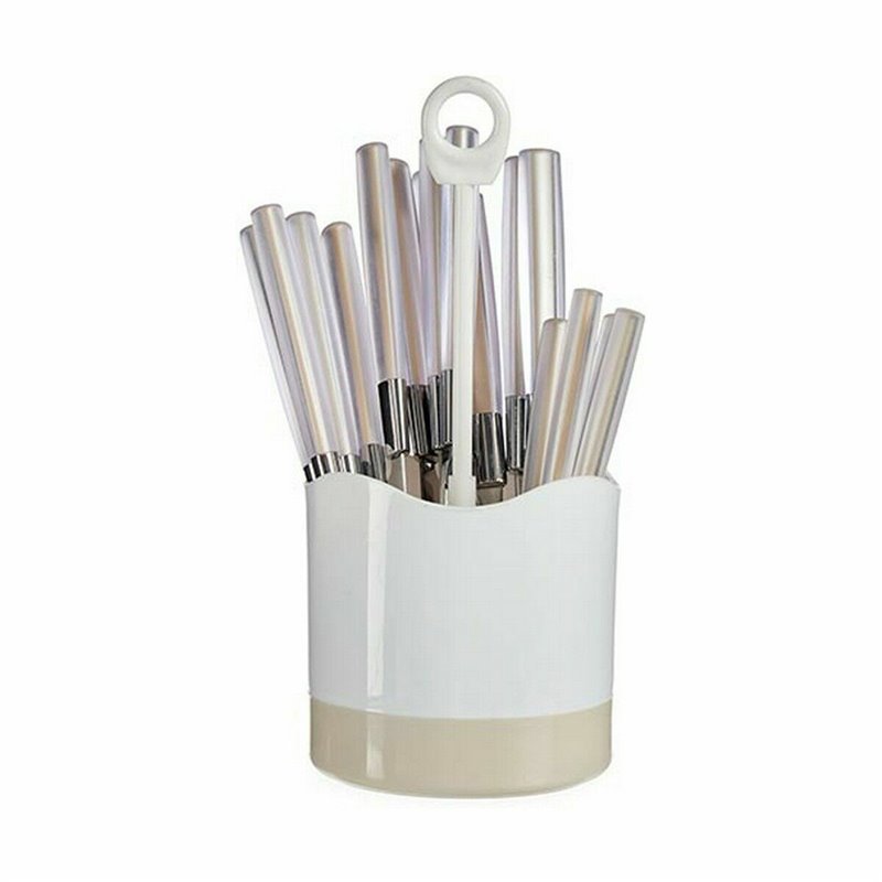 Image secondaire de Ensemble de Couverts Beige Acier inoxydable (8 Unités)