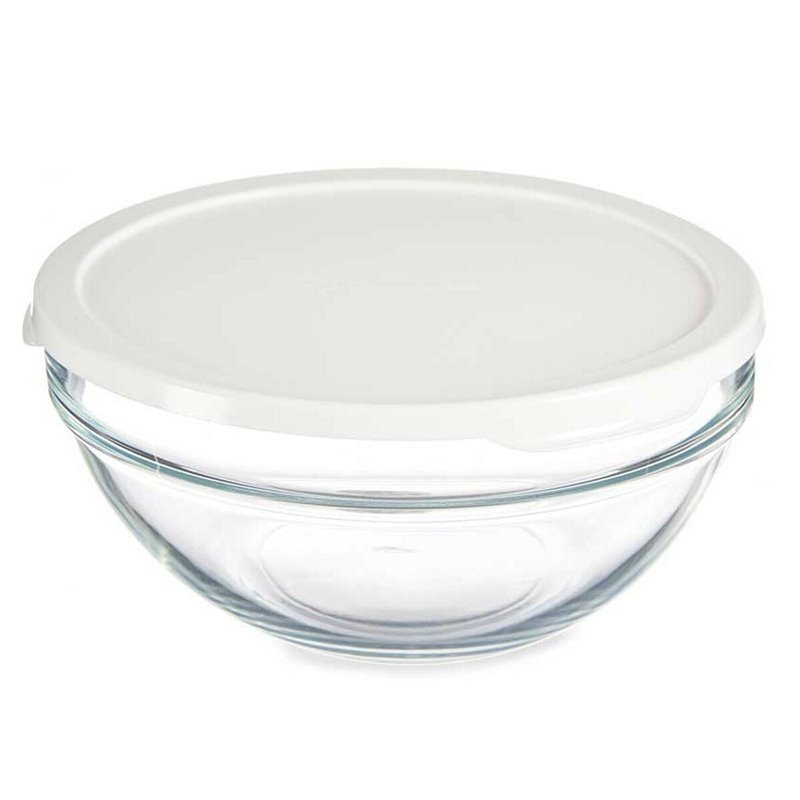 Image secondaire de Panier-Repas rond avec couvercle Chefs Blanc 1,7 L 21 x 9 x 21 cm (4 Unités)