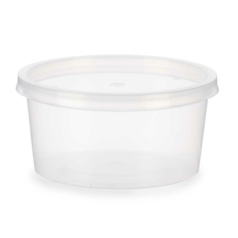 Image secondaire de Panier-Repas rond avec couvercle Transparent polypropylène 500 ml 12,5 x 6,2 x 12,5 cm (24 Unités)