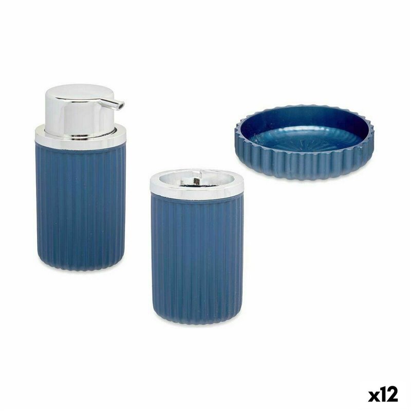 Ensemble de Bain Bleu Plastique (12 Unités)