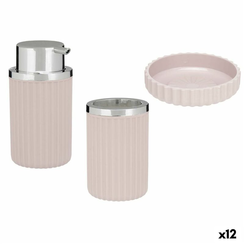 Ensemble de Bain Rose Plastique (12 Unités)