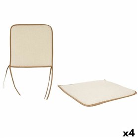 Coussin de chaise Ivoire 38 x 2,5 x 38 cm (4 Unités)