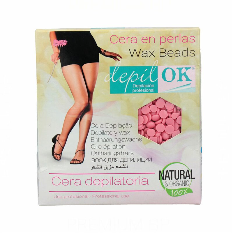 Perles de Cire Épilatoire Depil Ok Ok Cera Rose 1 Kg