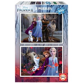 Set de 2 Puzzles   Frozen Believe         100 Pièces 40 x 28 cm  