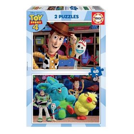 Set de 2 Puzzles   Toy Story Ready to play         48 Pièces 28 x 20 cm 