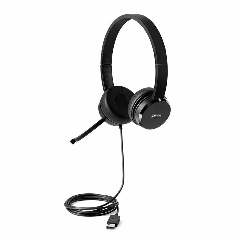 Image secondaire de Lenovo 4XD0X88524 écouteur/casque Avec fil Arceau Bureau/Centre d'appels Noir