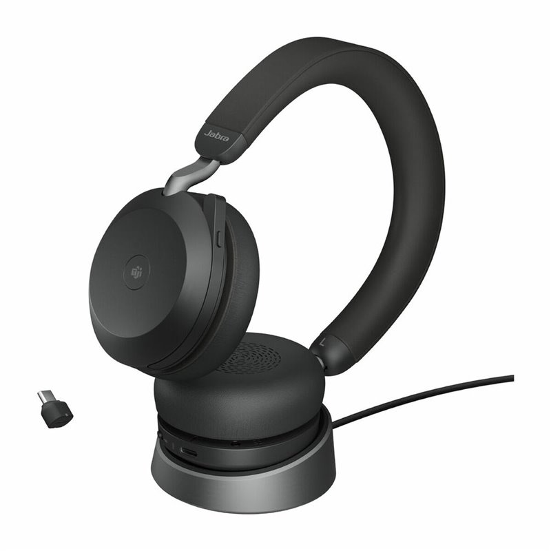 Jabra 27599-999-889 écouteur/casque Avec fil &sans fil Arceau Appels/Musique USB Type-C Bluetooth Socle de chargement Noir