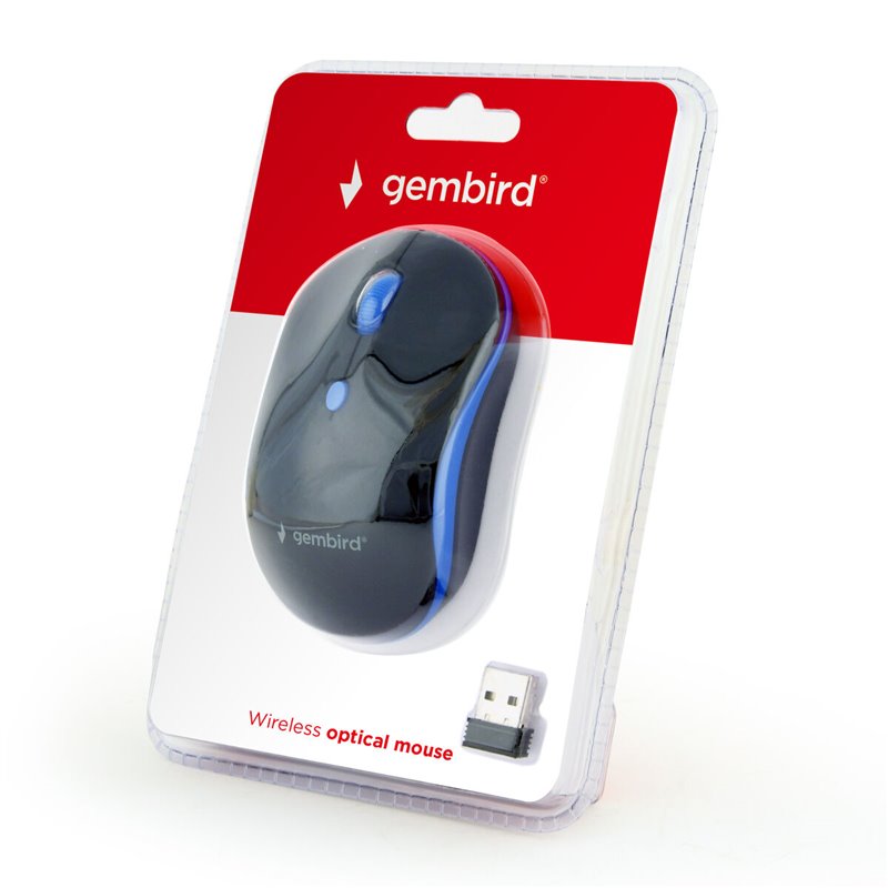 Image secondaire de Souris Optique Sans Fil GEMBIRD MUSW-4B-03-B Noir/Bleu (1 Unités)